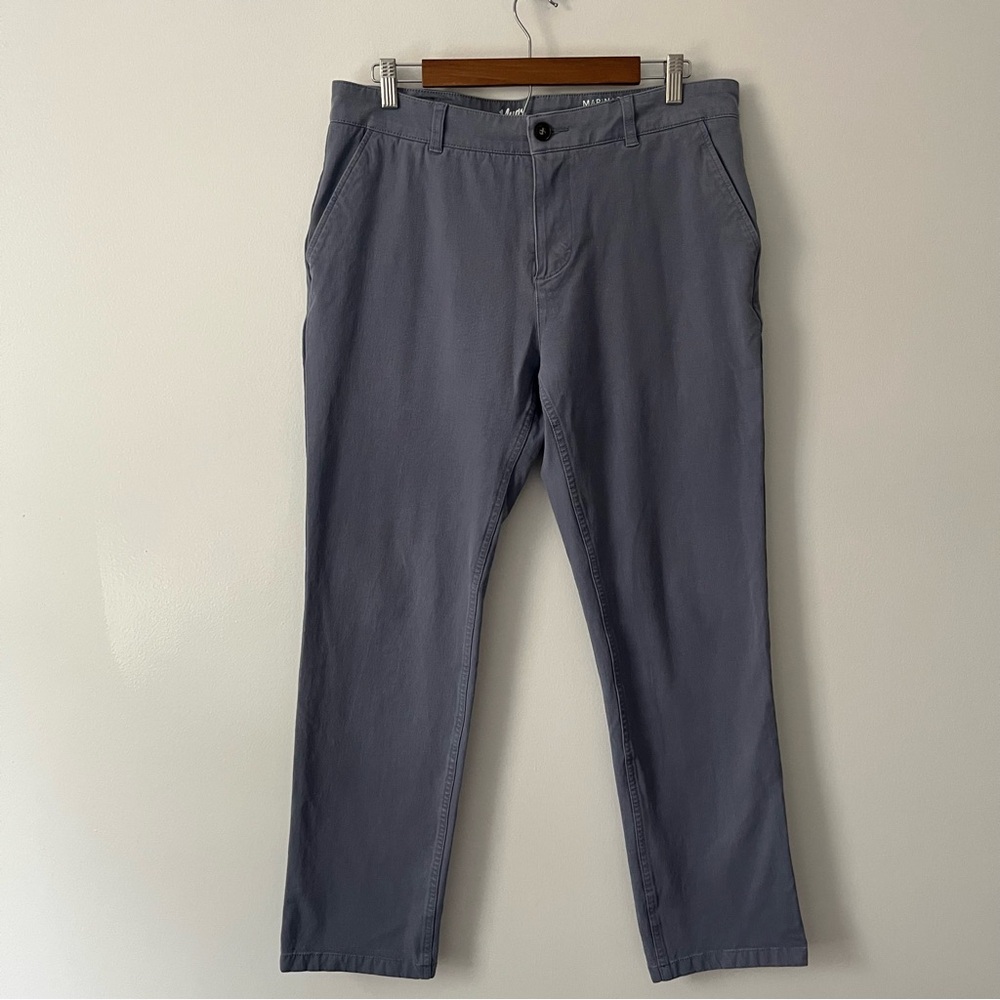 Mugsy Marinas Steel Blue Chino Stretch Pants Straight 34 X 30